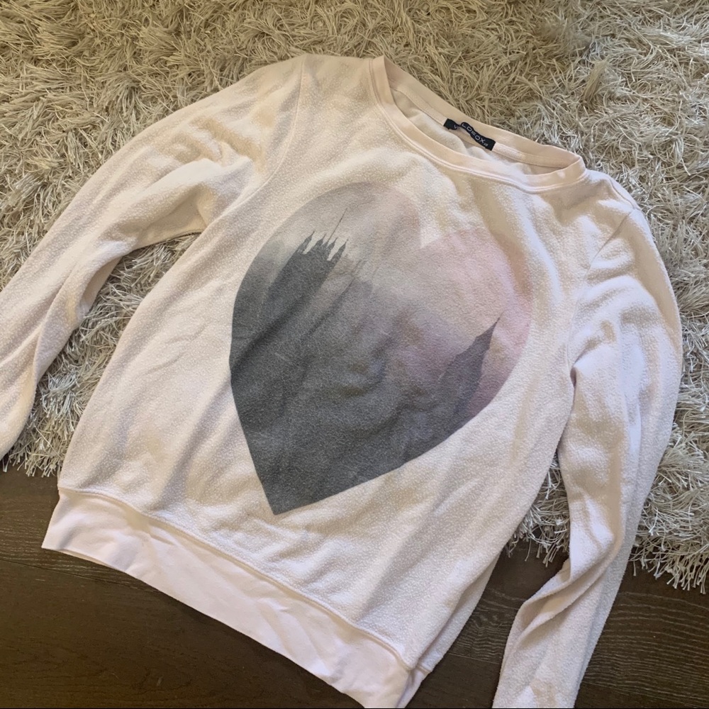 Wildfox baby pink long sleeve sweater